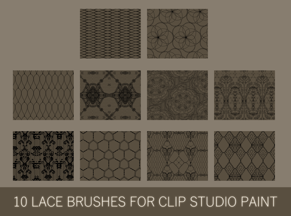 Games like Maundo's 10 lace brushes for Clip Studio