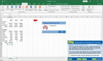 Professor Teaches Excel 2019 Image