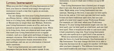 college of living instruments bard (5e) Image