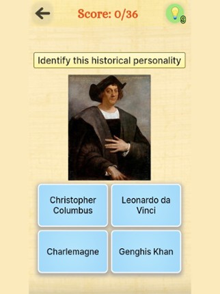 History Game screenshot