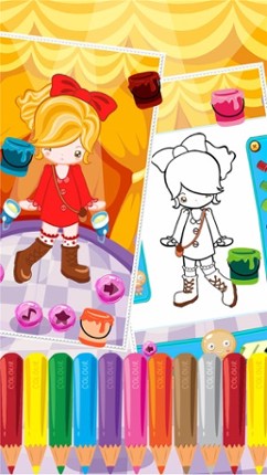 Little Girl Fashion Coloring World Drawing Educational Kids Game screenshot