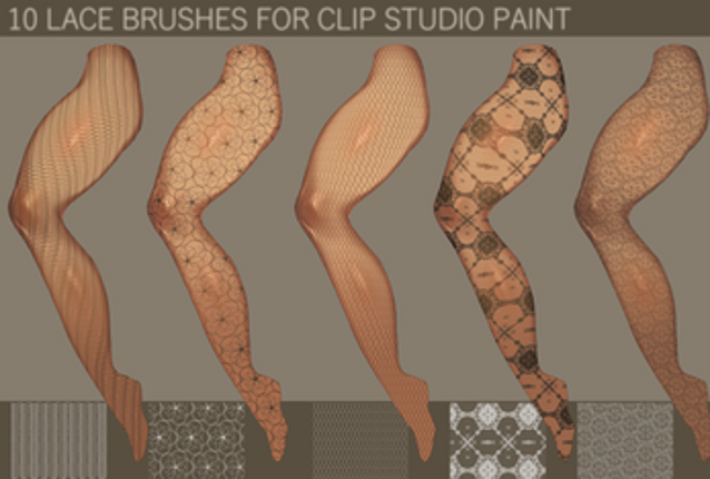 Maundo's 10 lace brushes for Clip Studio Image