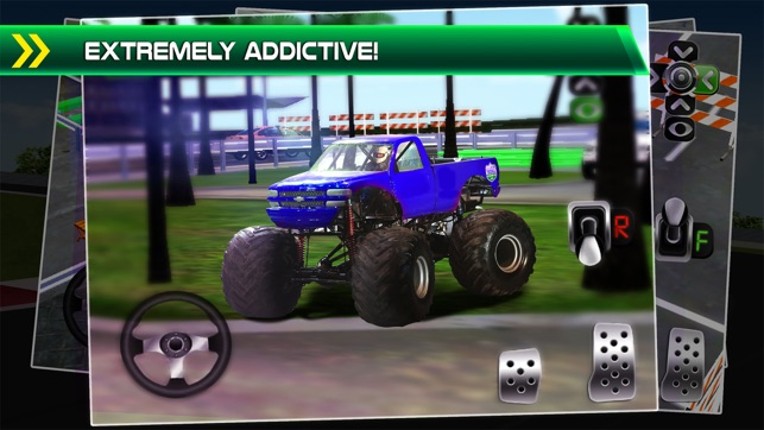 Monster Truck Parking Simulator - 3D Car Bus Driving & Racing Games screenshot