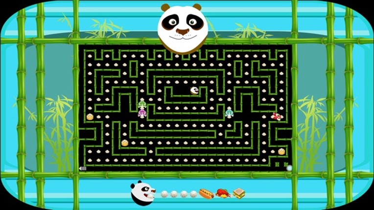 Pac Panda - kung fu man and monsters in 256 endless arcade maze screenshot