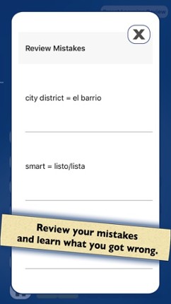 Spanish Vocabulary Practice screenshot