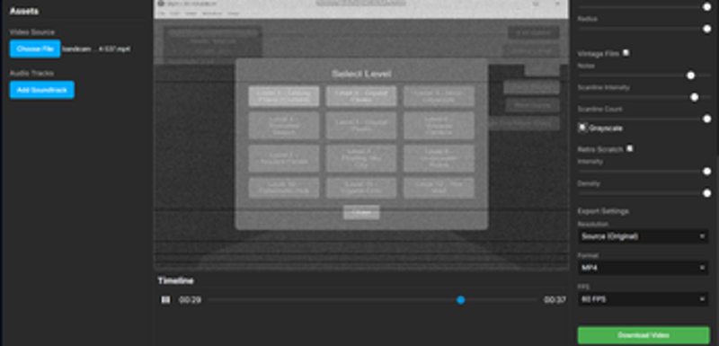 Video Editing Application screenshot