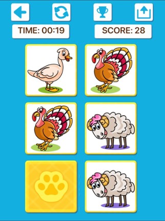 Animal Memory Matching Games screenshot