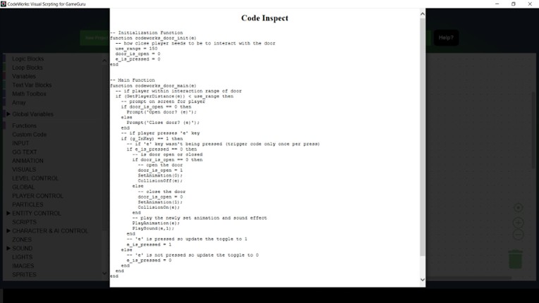 CodeWorks: Visual Scripting Framework screenshot