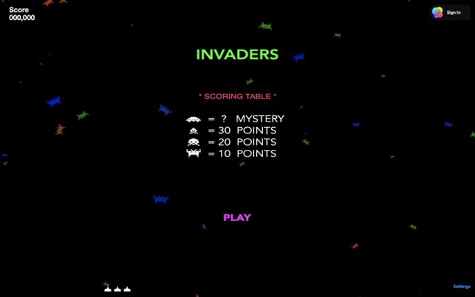 Invaders Retro Image