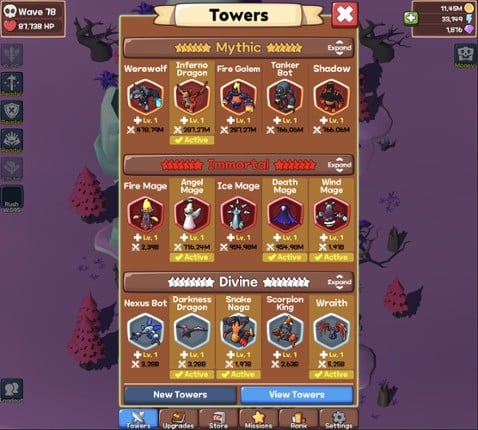 Idle Monster TD: Evolved screenshot