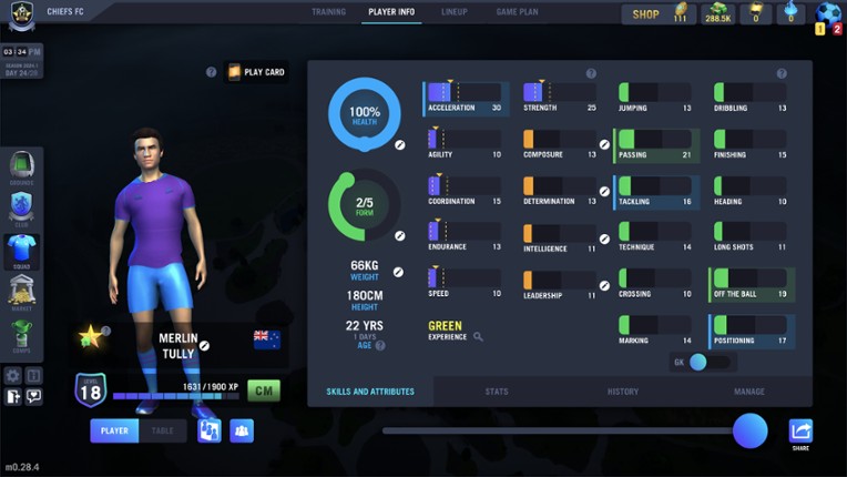 Blackout Football Manager screenshot