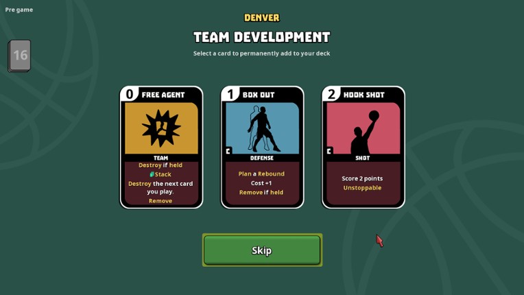 Clutchtime: Basketball Deckbuilder screenshot