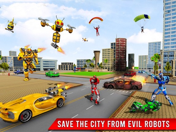 Bee Robot Transform Game 3D screenshot