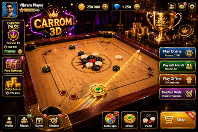 Carrom Clash 3D - Pool Game Image