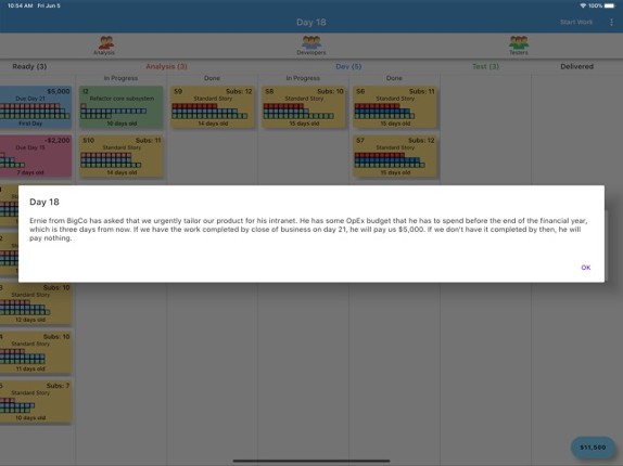 Kanban Simulator screenshot