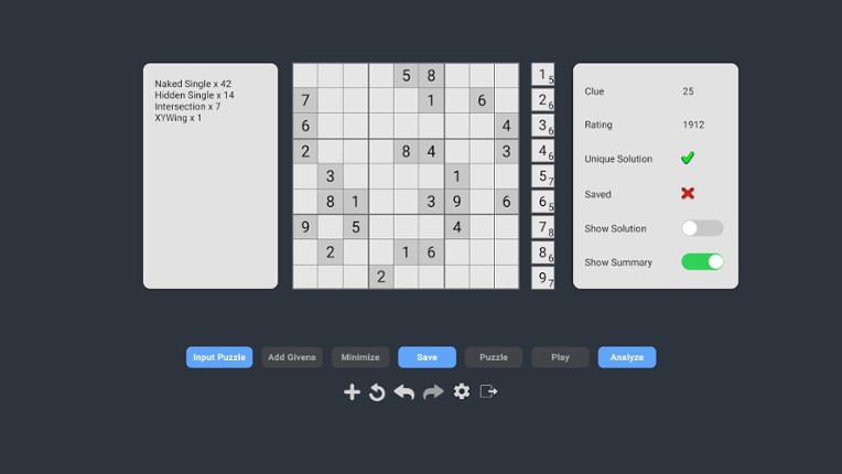 Rated Sudoku screenshot