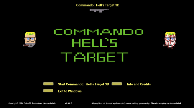 Commando:  Hell's Target 3D Game Cover