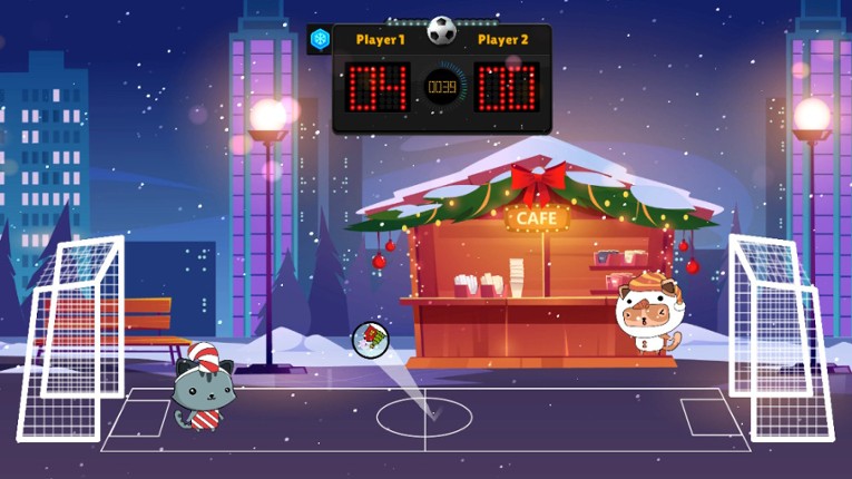 Kitten's Head Football: Winter Edition screenshot
