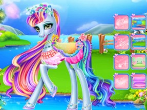 Rainbow Pony Care-Girl Game Image