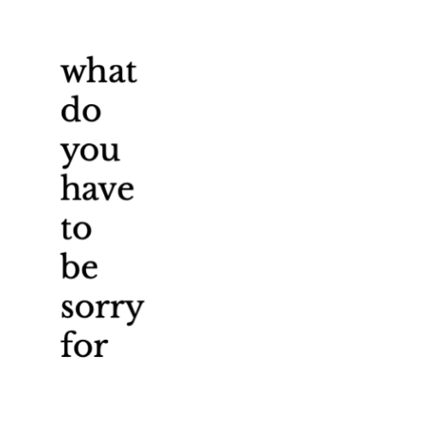 what do you have to be sorry for Image