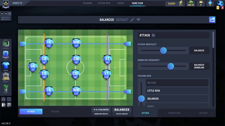 Blackout Football Manager screenshot
