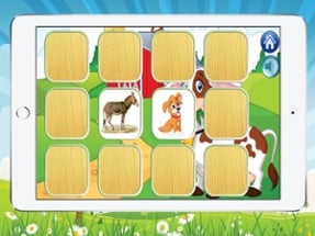 Farm Animals - Kids Learning Matching Game Image