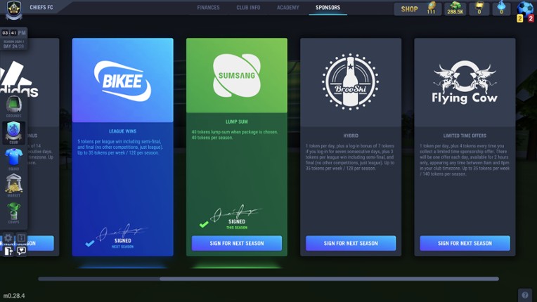 Blackout Football Manager screenshot
