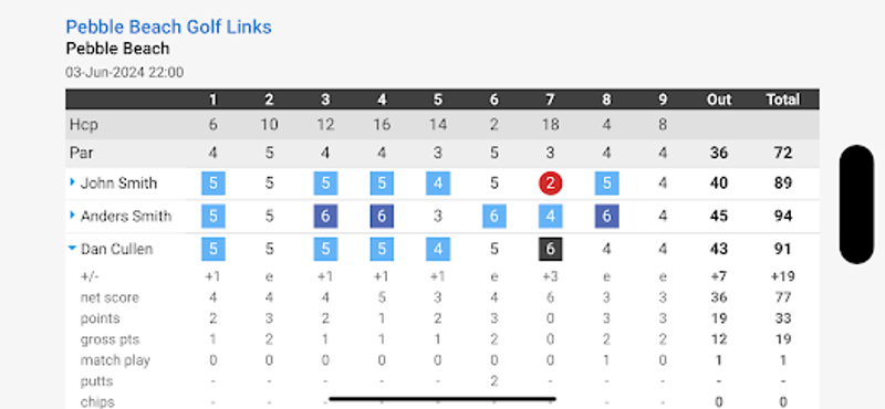 mScorecard - Golf Scorecard screenshot
