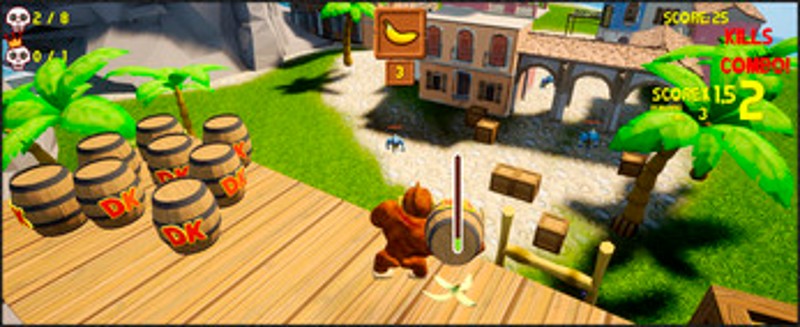 Donkey Kong vs Banana Thieves (PS One style) Image