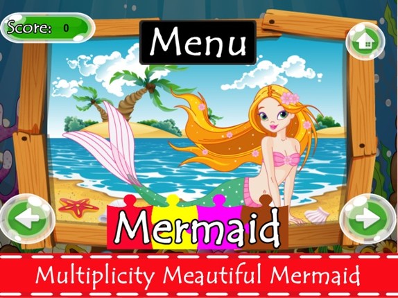 Mermaid Princess Jigsaw Puzzles Games For Kids screenshot