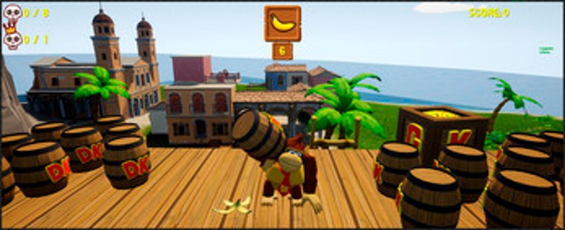 Donkey Kong vs Banana Thieves (PS One style) Image