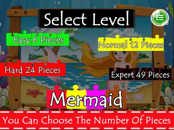 Mermaid Princess Jigsaw Puzzles Games For Kids screenshot
