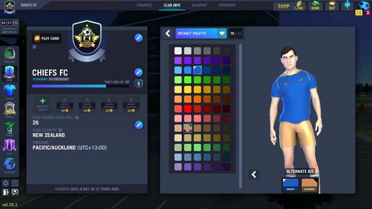Blackout Football Manager screenshot