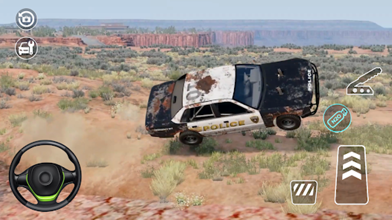 Jumping Car Damage Test Game Image