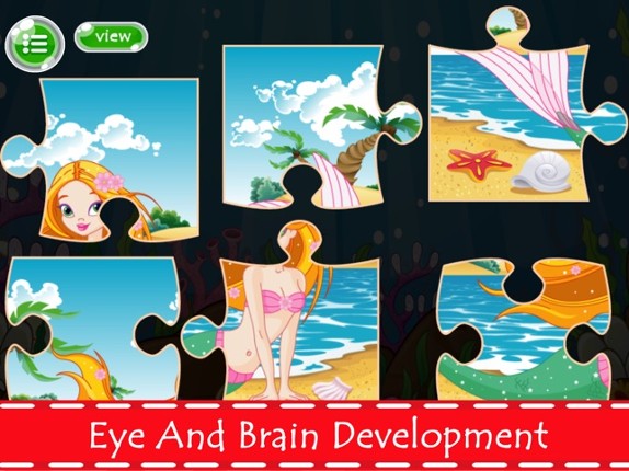 Mermaid Princess Jigsaw Puzzles Games For Kids screenshot