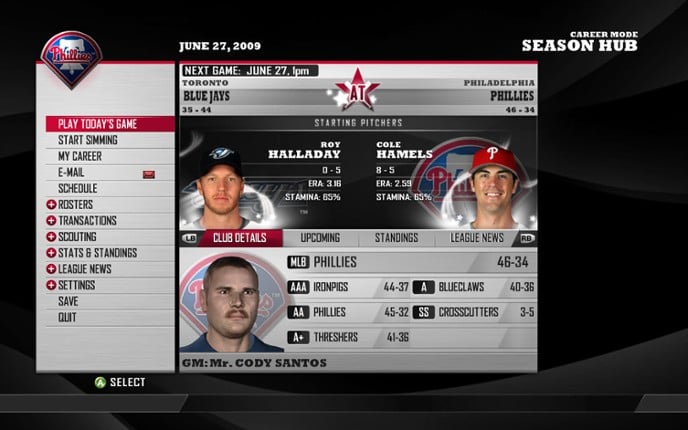 MLB Front Office Manager screenshot