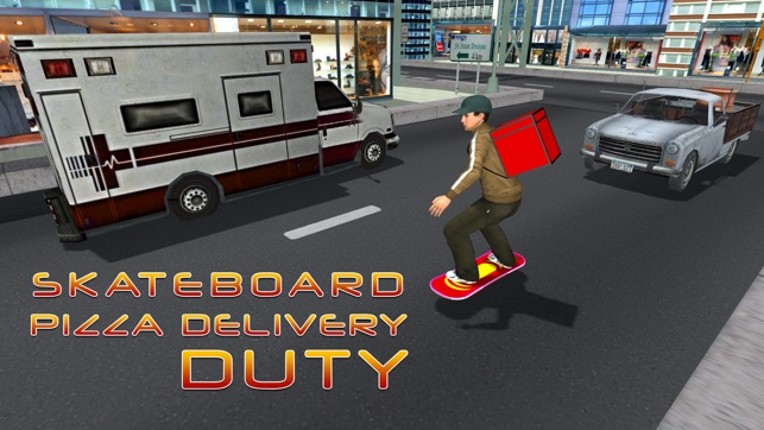 Skateboard Pizza Delivery – Speed board riding &amp; pizza boy simulator game Image