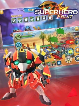 Superhero Fruit: Robot War screenshot