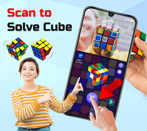 Rubik's Cube Solver AI Scanner Image