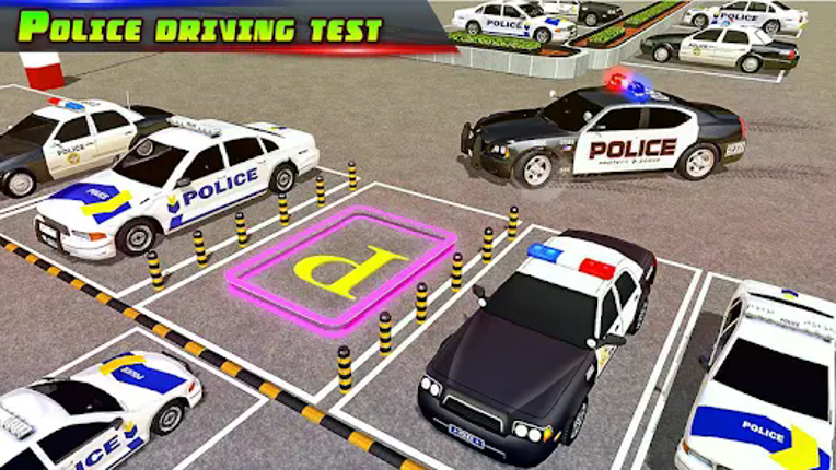 Police Car Park City Highway Image