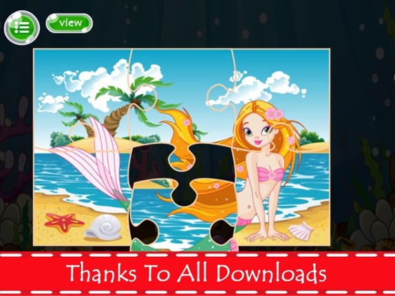 Mermaid Princess Jigsaw Puzzles Games For Kids screenshot