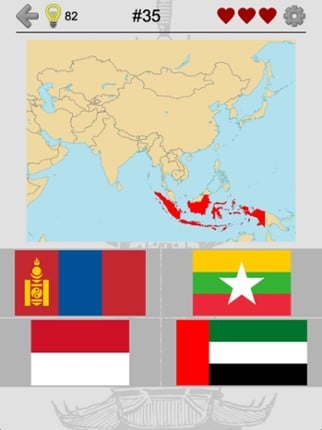 Asian Countries &amp; Middle East - Flags and Capitals Image