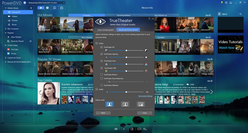 CyberLink PowerDVD 18 Ultra - Media player, video player, 4k media player, 360 video screenshot
