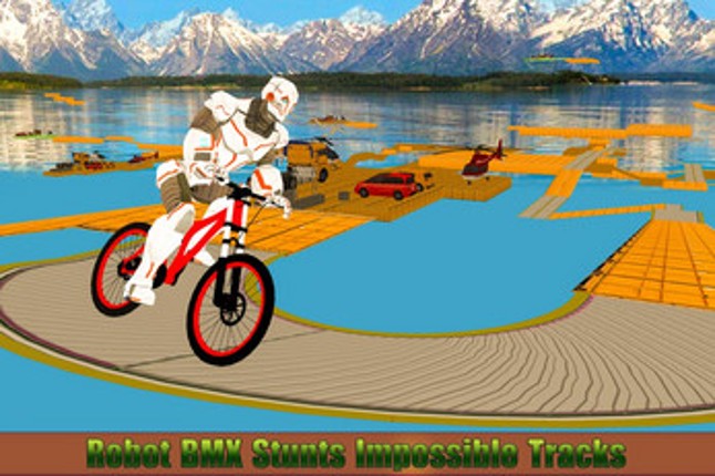 Impossible Bmx Robot Bicycle Vertical Ramp Image