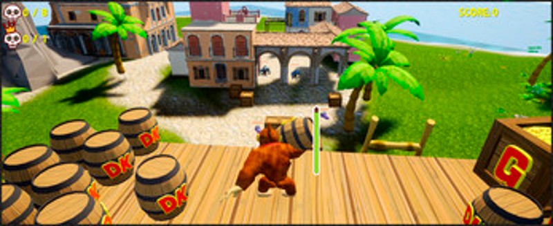 Donkey Kong vs Banana Thieves (PS One style) screenshot