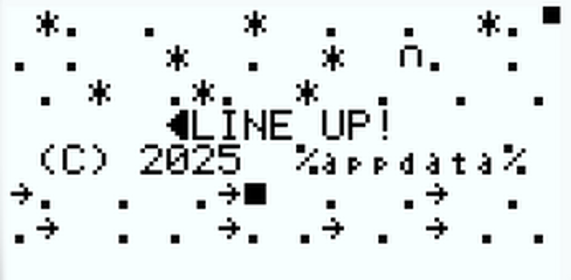LINE UP! - A game for the CASIO fx-9860GII Image