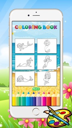 Princess &amp; Mermaid Coloring Book - All In 1 Sea Drawing screenshot
