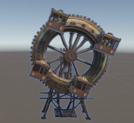 Steampunk Rustic Nightmare Ferris Wheel Image