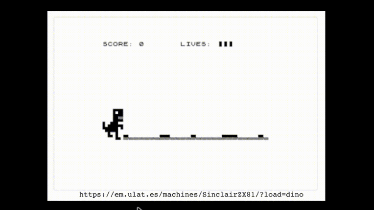 10 Line Dino (ZX81) by Marquis de Geek Image