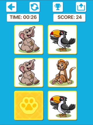 Animal Memory Matching Games screenshot